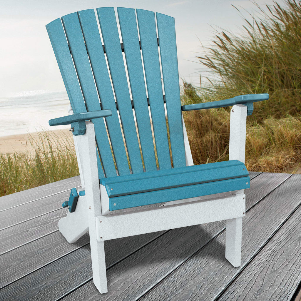 American Furniture Classics 519ARW Adirondack Chair, Aruba Blue and White