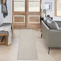 Nourison Courtyard Indoor/Outdoor Ivory Silver 2'2' X 12' Area Rug, Easy Cleaning, Non Shedding, Bed Room, Living Room, Dining