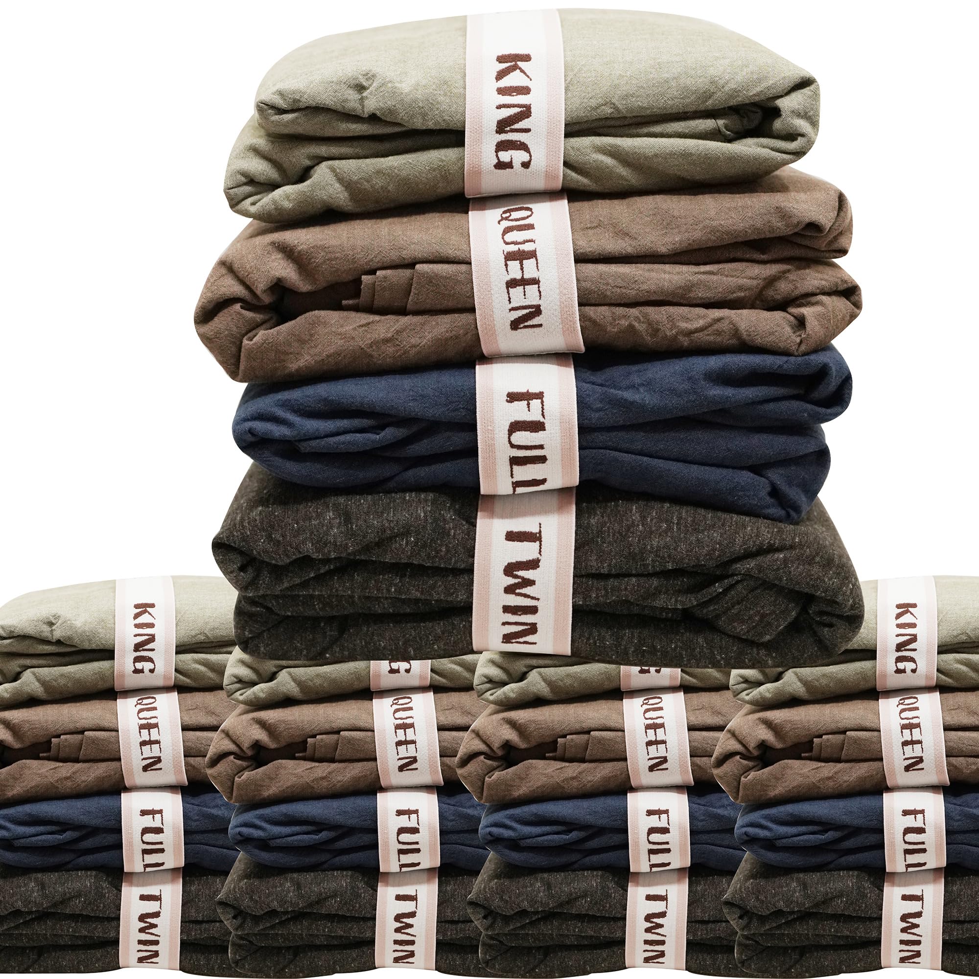 Bed Sheet Organizer And Storage Size Label Bands | Bed Sheets Set Organizers For Linen Closet Organization - Elastic Bedding Ban