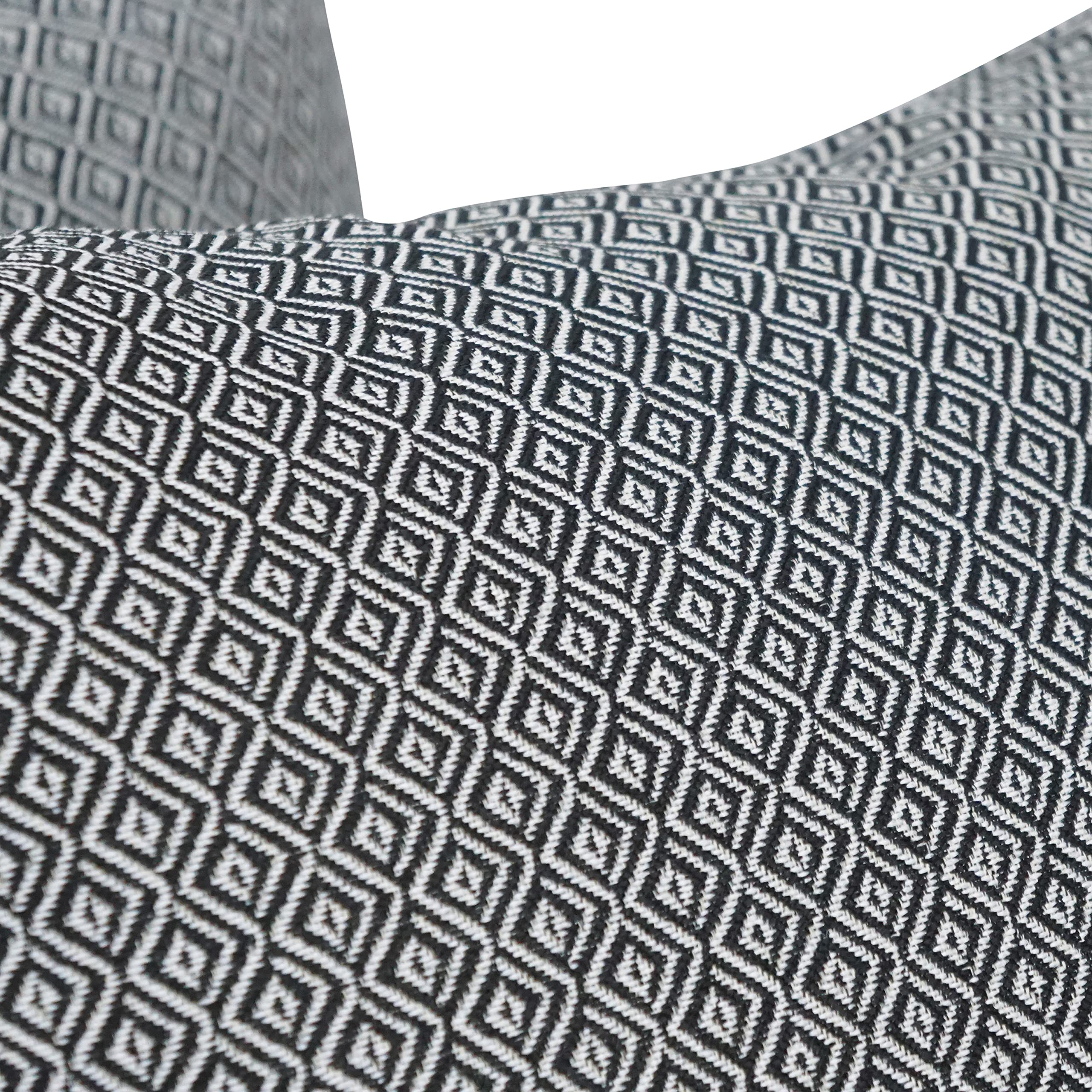 Blazing Needles Square Polyester Jacquard Throw Pillows, 17&quot;, Hazeltsb Domino 4 Count