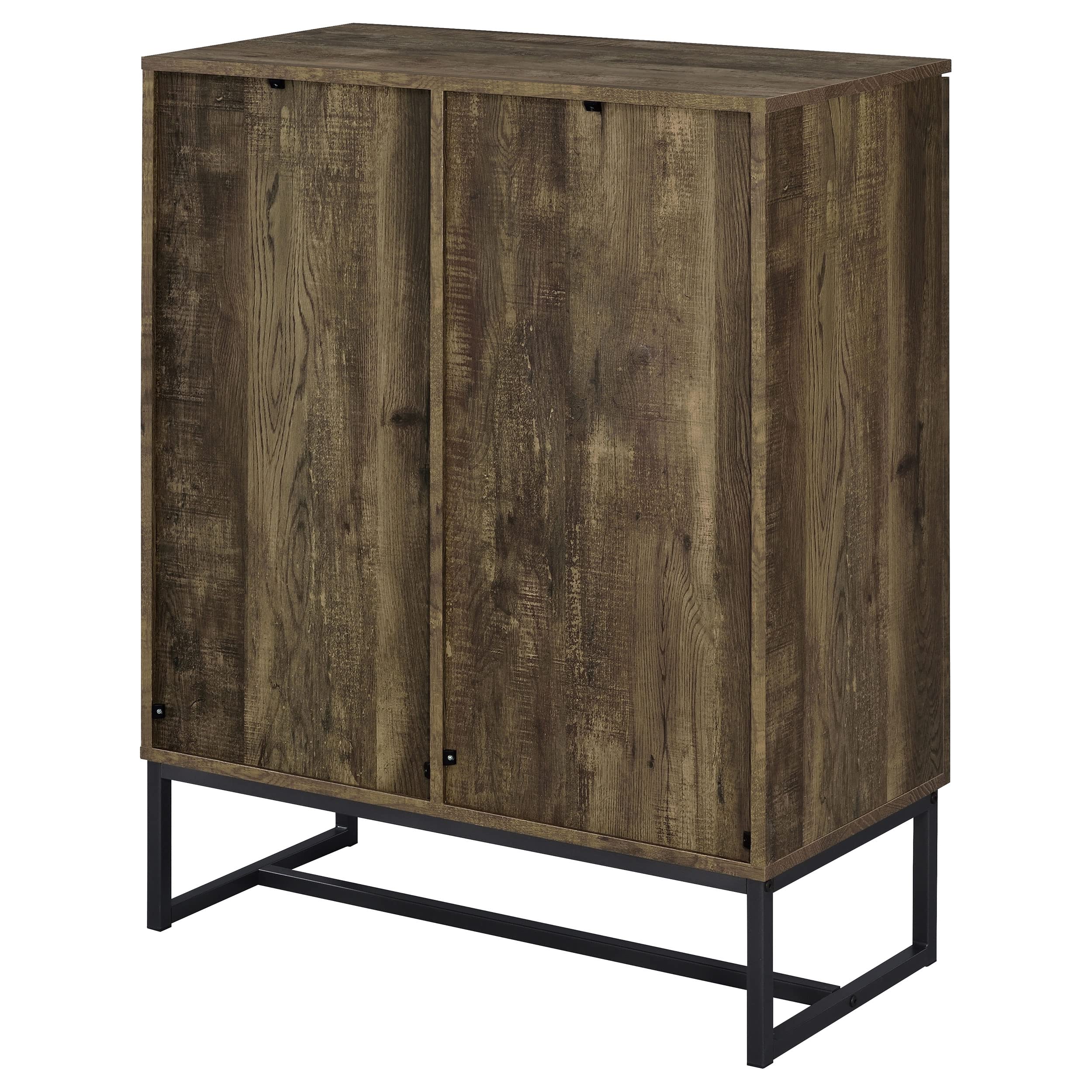 Coaster Home Furnishings Carolyn 2-Door Accent Cabinet Rustic Oak and Gunmetal