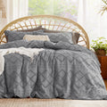 Bedsure Duvet Cover King Size - King Duvet Cover Set, King Boho Bedding Set For All Seasons, 3 Pieces Embroidery Shabby Chic Hom