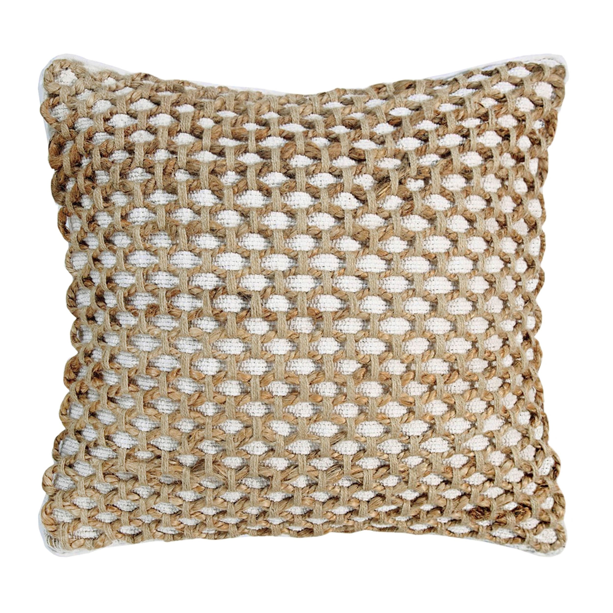 Boho Living Jada Decorative Throw, Includes Accent, Premium Woven Design, Living Room D  Cor, (1) 20' X 20' Pillow Cover With