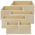 OSOLADY 6 Pcs Foldable Clothes Drawer Organiser with Breathable Nonwoven Fabric Wardrobe Storage Baskets for Socks Underwear Sc