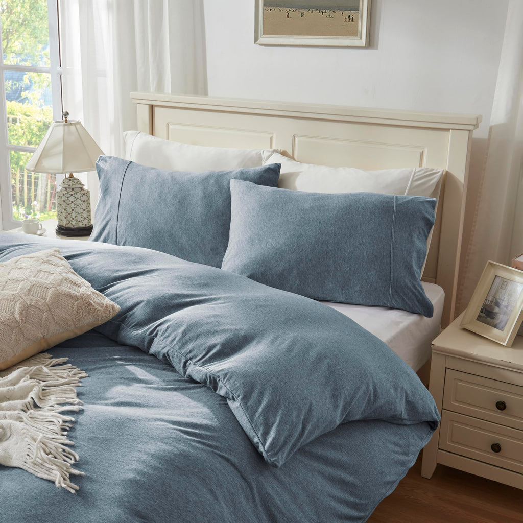 Household 100% Jersey Cotton Queen Size Pillowcase 20   X30   -Light Weight, Comfortable, Super Soft Pillow Case With Envelope C