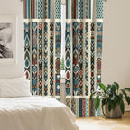 Ambesonne Bohemian Window Curtains Pack Of 2, Modern Ethnic Themed Ornaments With Southwestern Inspirations, Lightweight Set Wit