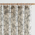 Jinchan Floral Curtains 96 Inches Long Blue Flower Linen Farmhouse Curtains For Living Room French Country Vintage Curtains Rod