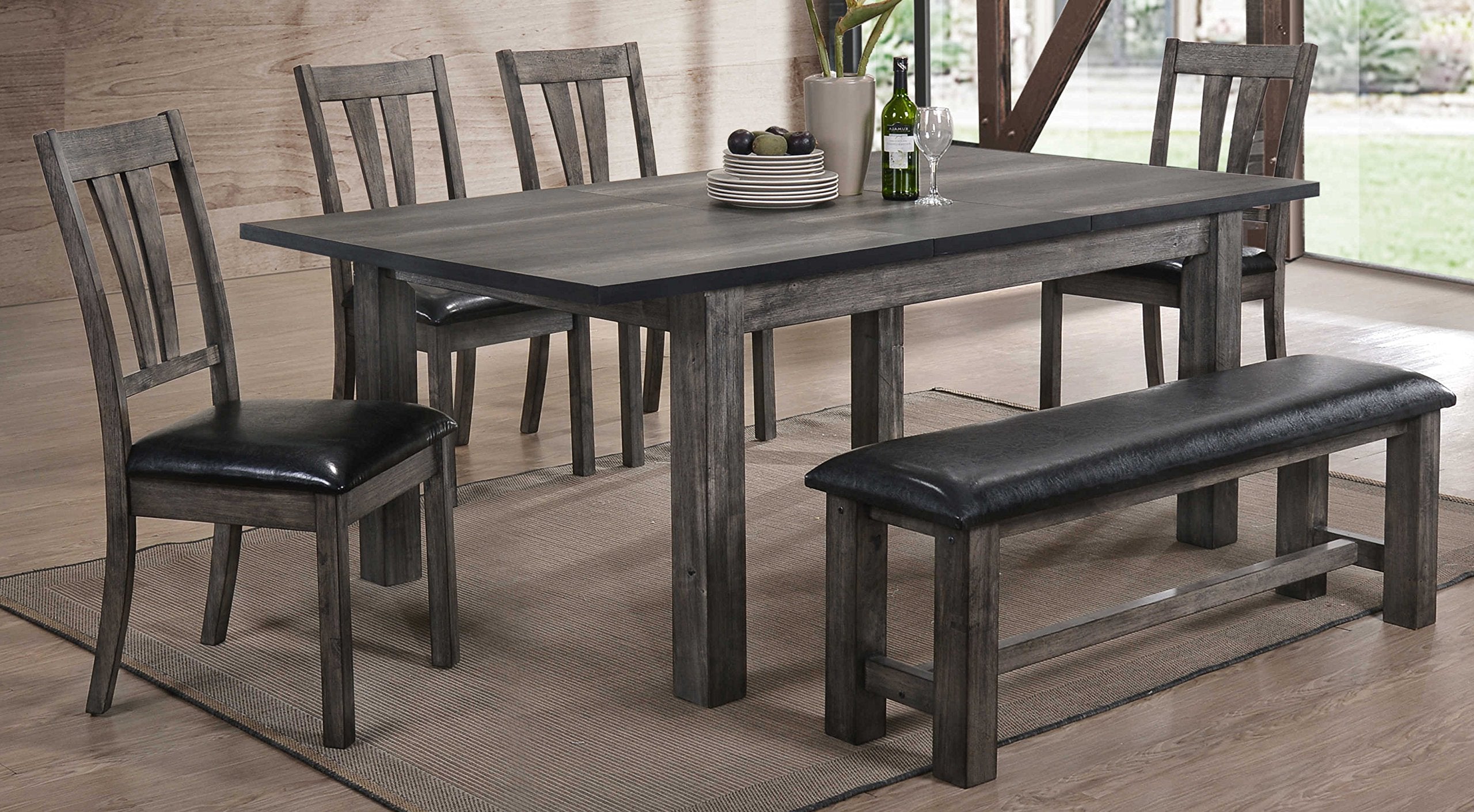 Cambridge Drexel 6 Piece Dining Set, Brown