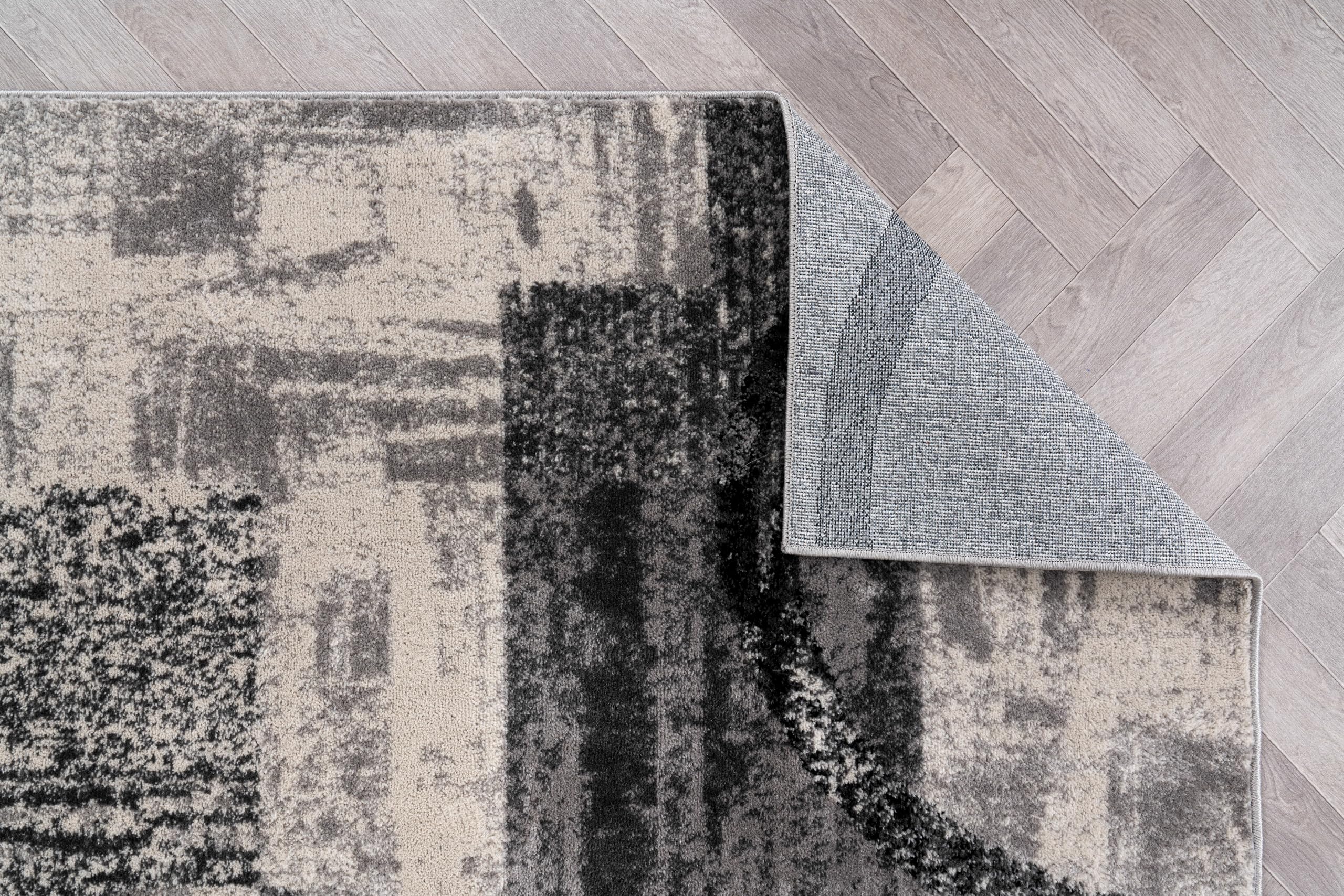 Rugshop Contemporary Abstract Circle Design Soft Area Rug 3'3'' X 5' Cream