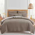 Levtex Home - Mills Waffle - Full/Queen Quilt Set - Cocoa Cotton Waffle - Quilt Size (88 X 92In.), Sham Size (26 X 20In.)