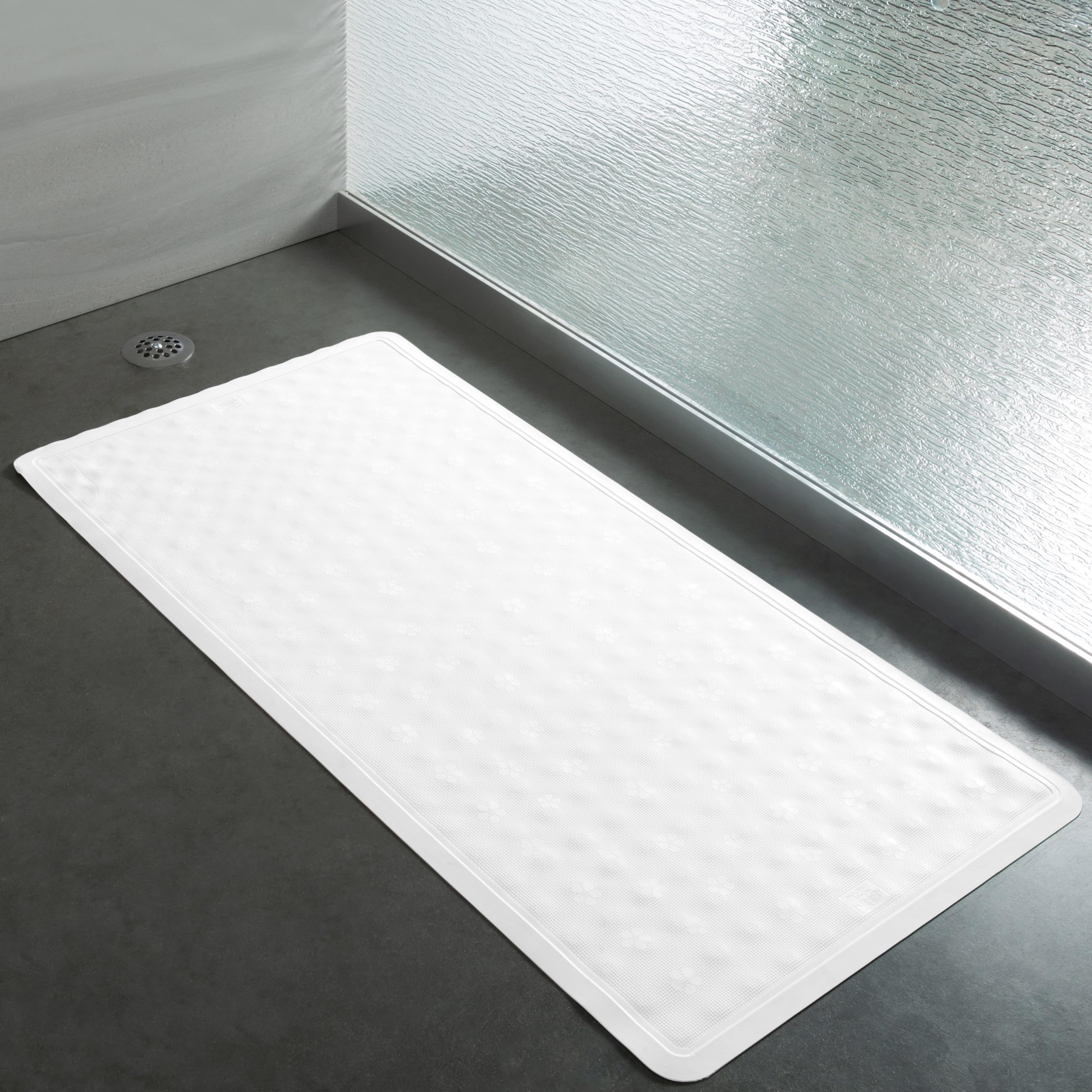 Bath Bliss Anti-Slip Jumbo Bath Mat 18 x 36 White