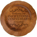 LifeSong Milestones Personalized 25th Wedding Anniversary Plate Gift for Her, Happy 25 Year Anniversary for Him, 12 D Custom Eng