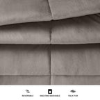 UGG Blissful Comforter Set Queen Down Alternative Polyester Light Brown Fawn