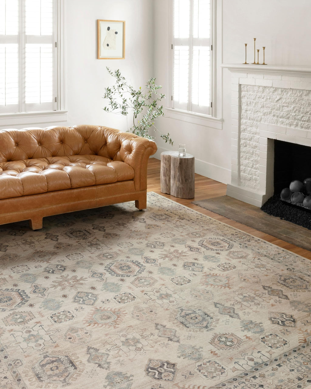 Loloi Ii Hathaway Collection Hth-04 Beige / Multi 2'-6'' X 7'-6'', .25'' Thick, Runner Rug, Soft, Durable, Printed, Modern, Low