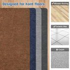 Placoot Desk Chair Mat For Hardwood Floor Corduroy Surface 55'X35' Office Chair Mat For Rolling Chairs,Large Anti-Slip Backing Under Desk Low-Pile Office Rug Floor Mat For Office/Home