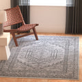 SAFAVIEH Adirondack Collection Accent Rug - 3 x 5, Light Grey & Dark Grey, Oriental Medallion Design, Non-Shedding & Easy Care
