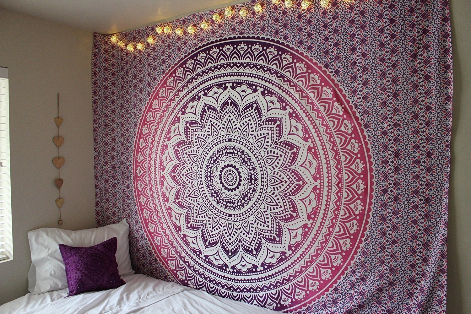 Popular Handicrafts Tapestry Wall Hanging Hippie Mandala Bohemian Hippy Intricate Indian Tapestries Bedspread 90 x 108 Inches (2