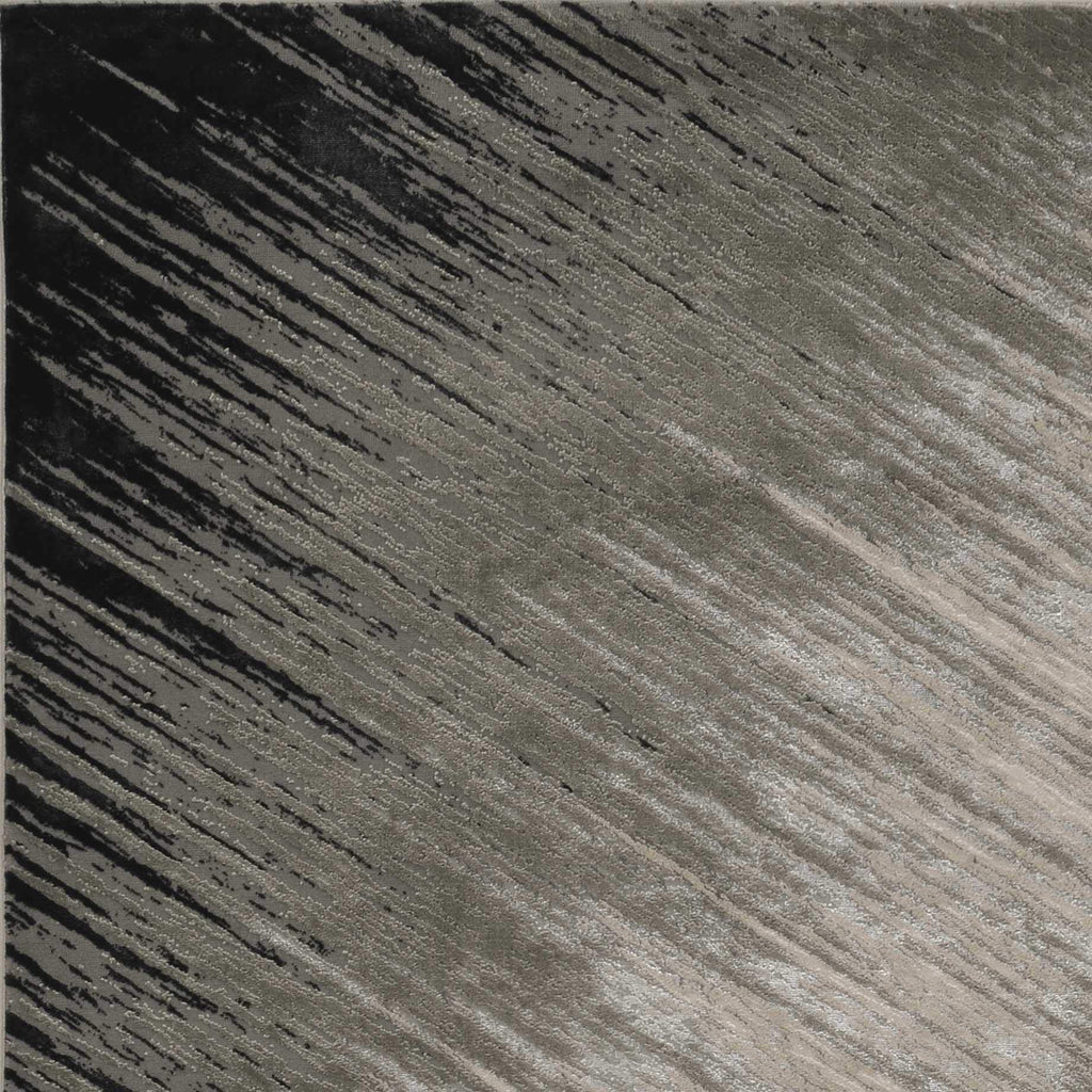 HomeRoots Decor 3'3' x 4'11' Polyester Silver Grey Area Rug