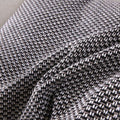 OctoRose Full Size 3 Side Zipper Premium Upholstery Basketweave Thick Linen Grey/Black/Beige Mixed Futon Cover Slipcover Sofa Da