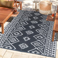 Outdoor Rugs - Reversible Mats, 9'X12' Plastic Straw Rug For Patio Clearance Waterproof, Indoor Outdoor Area Rug Carpet For Outs