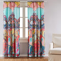 Levtex Home - Jules - Drape Panel/Curtain (55x84in.) with Rod Pocket - Bohemian - Teal, Orange, Yellow, Green, Blue, Red, Black 
