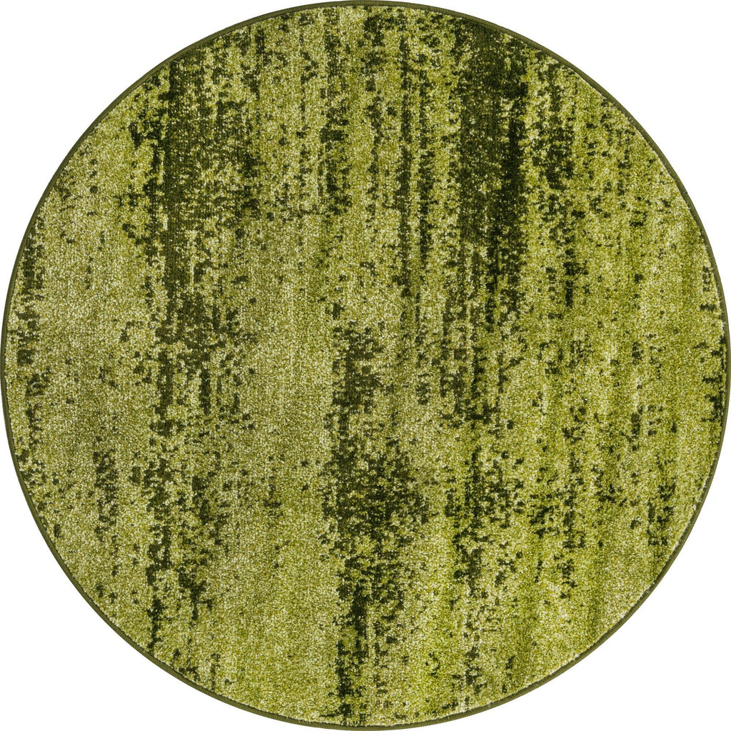 Unique Loom Del Mar Collection Area Rug - Lucille (4' 1'' Round, Green/ Hunter Green)