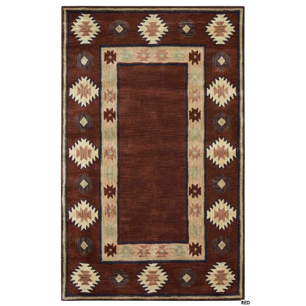 Rizzy Home Alora Decor Ryder 5' X 8' Tribal Burgundy/Tan/Rust/Navy/Sage Area Rug