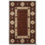 Rizzy Home Alora Decor Ryder 5' X 8' Tribal Burgundy/Tan/Rust/Navy/Sage Area Rug