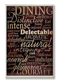 Stupell Home D  cor Dining Words Black Kitchen Wall Plaque, 10 x 0.5 x 15, Proudly Made in USA
