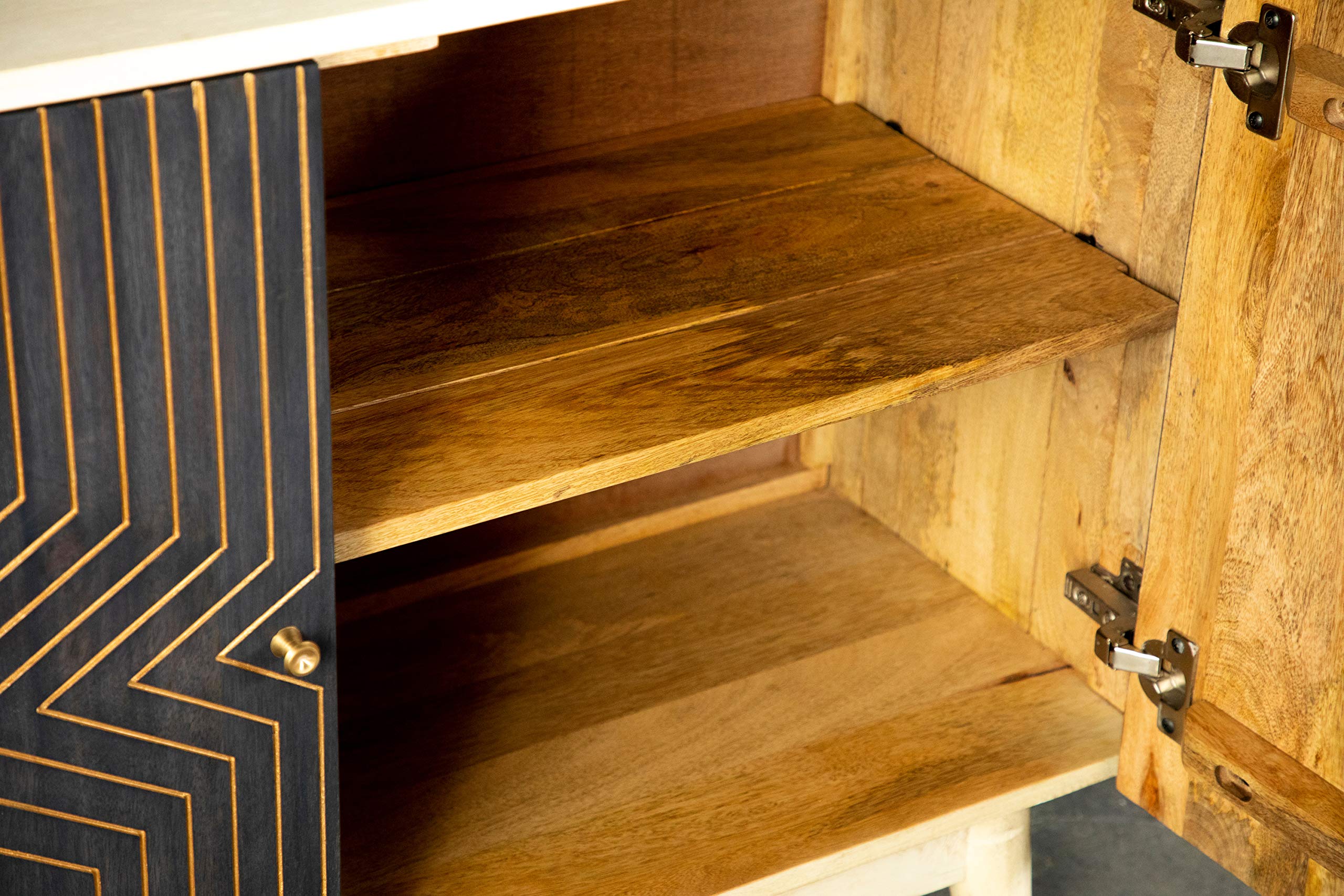 Coaster Home Furnishings 2-Door White Washed and Black Accent Cabinet (953430)