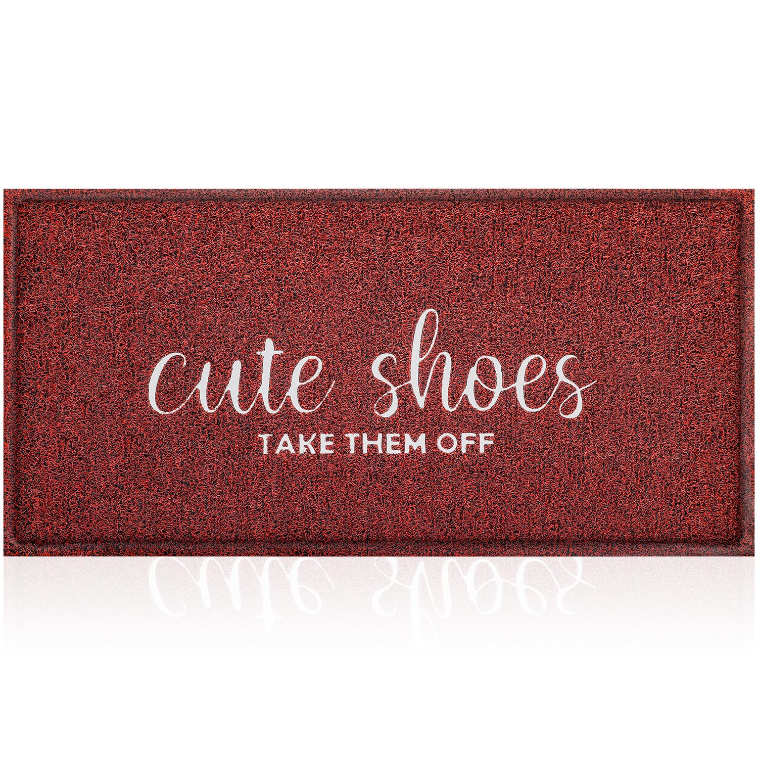 Aoaopq Welcome Mat Outdoor Entryway Cute Shoes Take Them Off 47 X 18 Inch Large Mats For Front Door With Rubber Backing Doormat