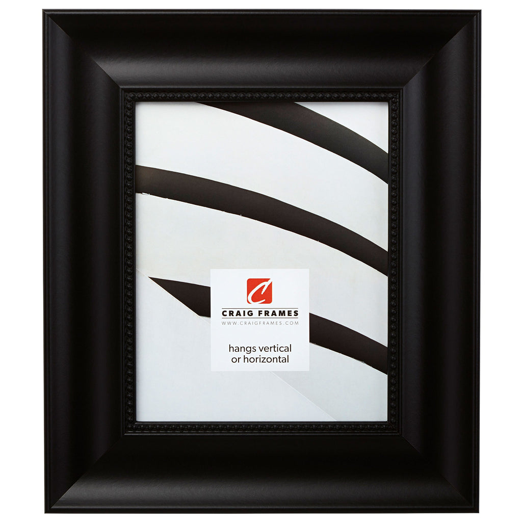 Craig Frames Lenox Ornate, Traditional Black Picture Frame, 8 by 10-Inch