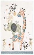 Safavieh Carousel Kids Collection Accent Rug - 23 x 4, Ivory, Animal Design, Non-Shedding & Easy Care, Ideal for High Traffic 