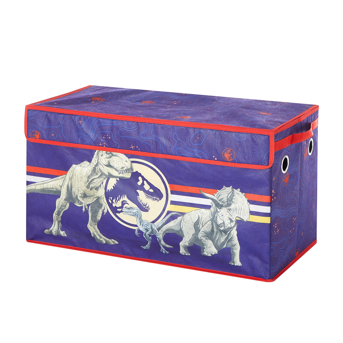 Idea Nuova Jurassic World Dinosaur Collapsible Childrens Toy Storage Trunk, Durable with Soft Lid, 28.5x14.5 x16