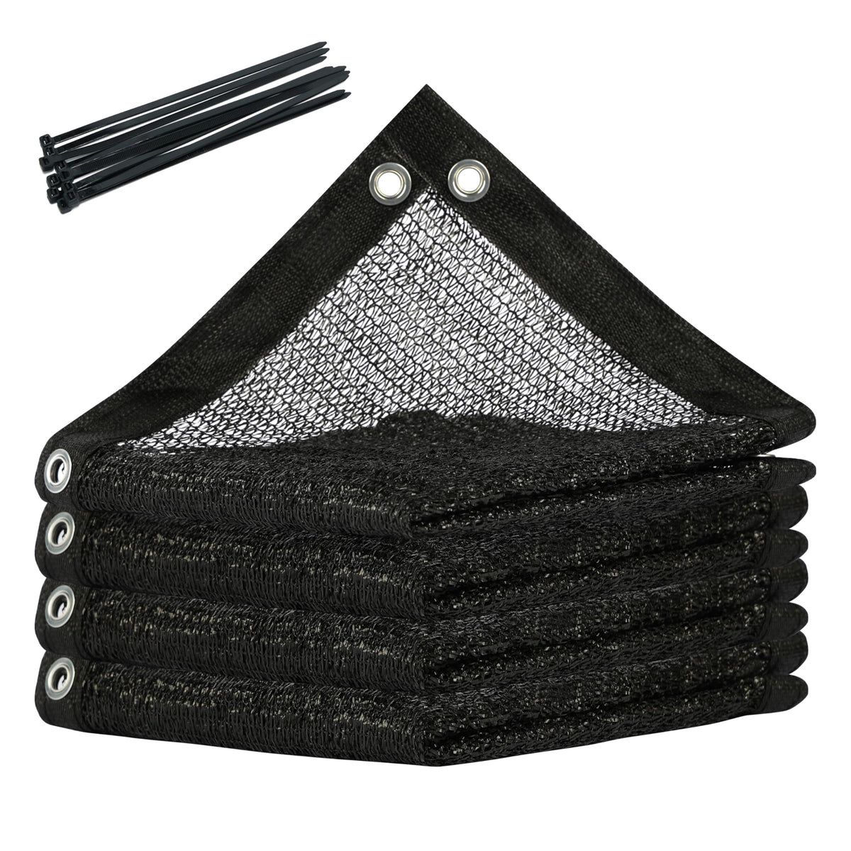 Colourtree 30% Black Shade Cloth Custom Size 17Ft X 48Ft Mesh Tarp, Uv Resistant Netting With Upgrade Grommets For Plant Cover, Greenhouse, Chicken Coop, Barn, Kennel, Garden (We Make Custom Size)