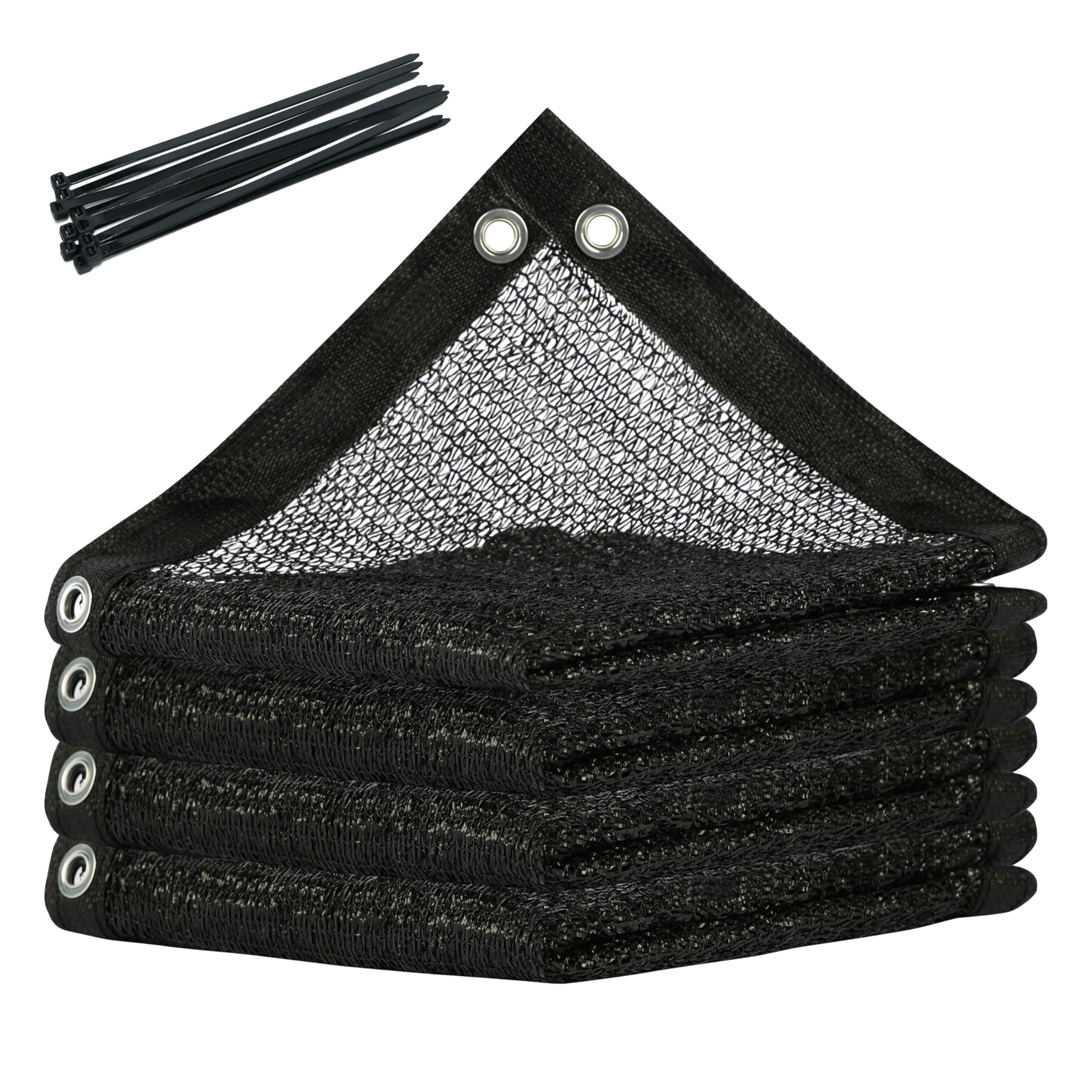 Colourtree 30% Black Shade Cloth Custom Size 19Ft X 76Ft Mesh Tarp, Uv Resistant Netting With Upgrade Grommets For Plant Cover,
