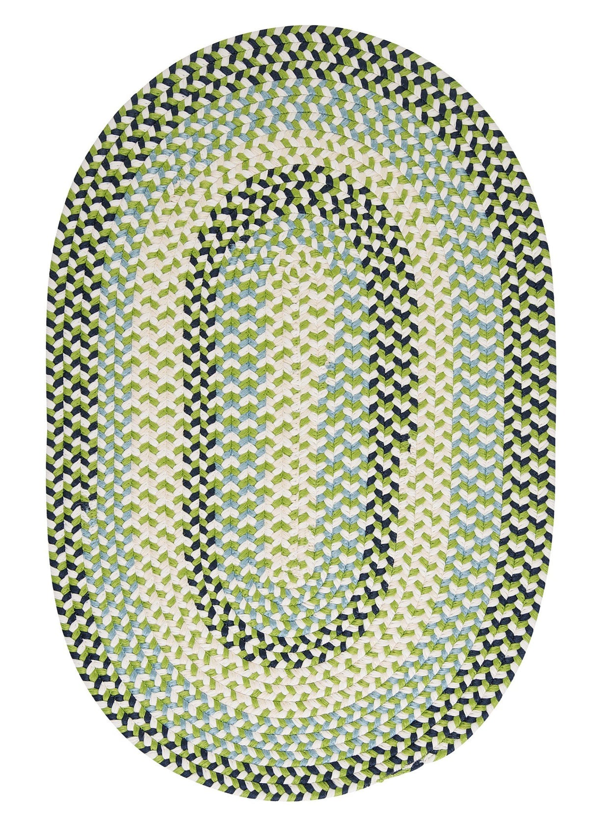 Carousel Polypropylene Braided Rug, 3-Feet By 5-Feet, Neon Navy