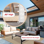 Nuloom 4' X 6' Outdoor Performance Area Rug, Stain Resistant, Weather Resistant, High Traffic, Patio, Balcony, Outside, Nakia Na