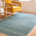 SAFAVIEH Vision Collection Accent Rug - 4 x 6, Aqua, Modern Ombre Tonal Chic Design, Non-Shedding & Easy Care, Ideal for High 