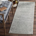 SAFAVIEH Evoke Collection 22 x 11 Silver / Ivory EVK270Z Shabby Chic Distressed Non-Shedding Living Room Bedroom Runner Rug