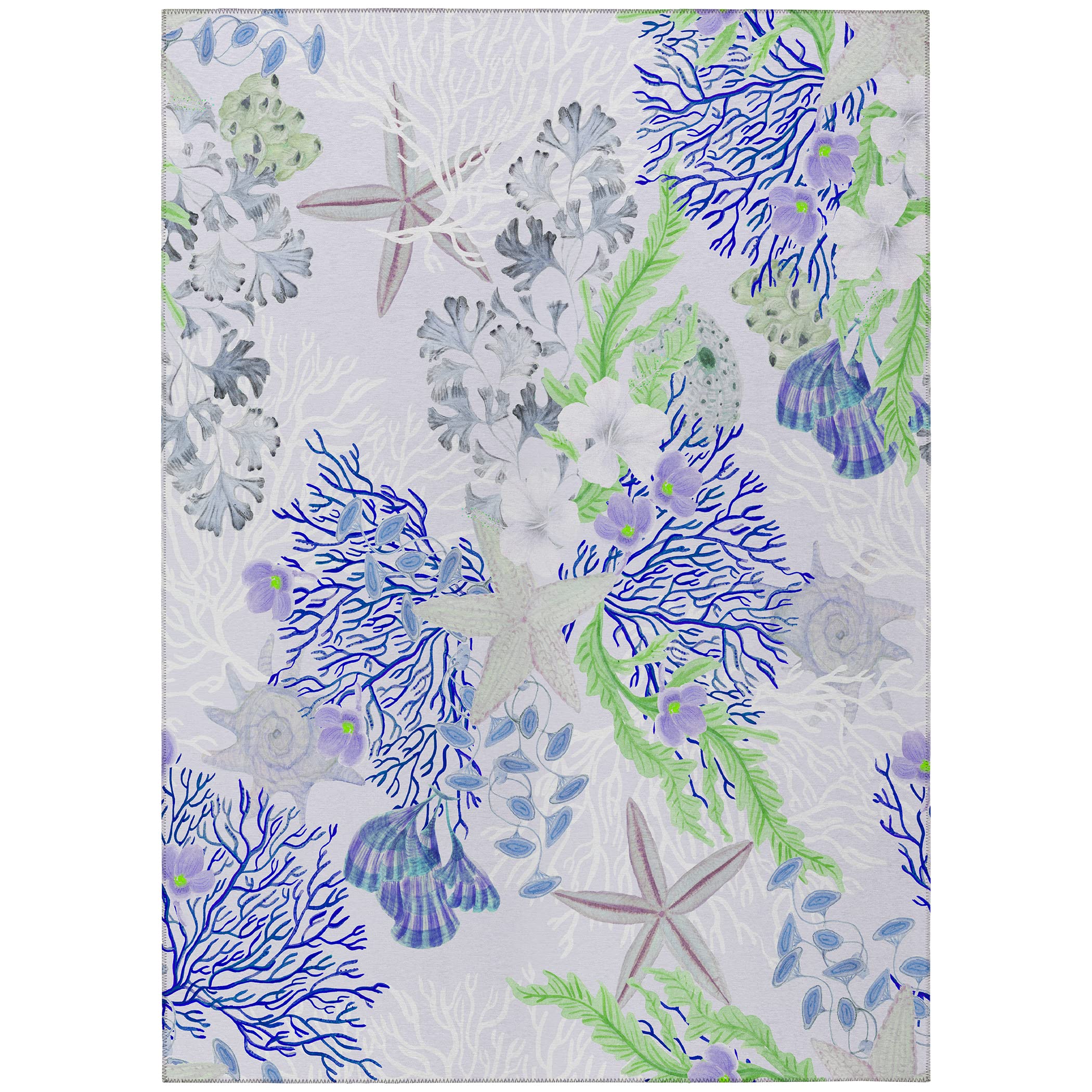Dalyn Rugs Seabreeze Sz1 Purple Washable 2'6" X 3'10" Indoor Outdoor Area Rug, Easy Clean, Machine Washable, Non Shedding, Bedroom, Living Room, Dining Room, Kitchen, Patio Rug
