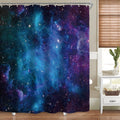 Riyidecor Galaxy Boys Outer Space Shower Curtain for Bathroom Decor 60Wx72H Starry Kids Trippy Nebula Universe Planet Magical Fa