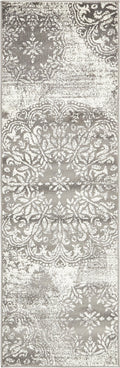 Unique Loom Sofia Collection Area Rug - Grand (2 x 6 7 Runner Gray/Ivory)