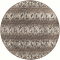 Winslow Wl5 Brown Transitional Rug Round 4' X 4'