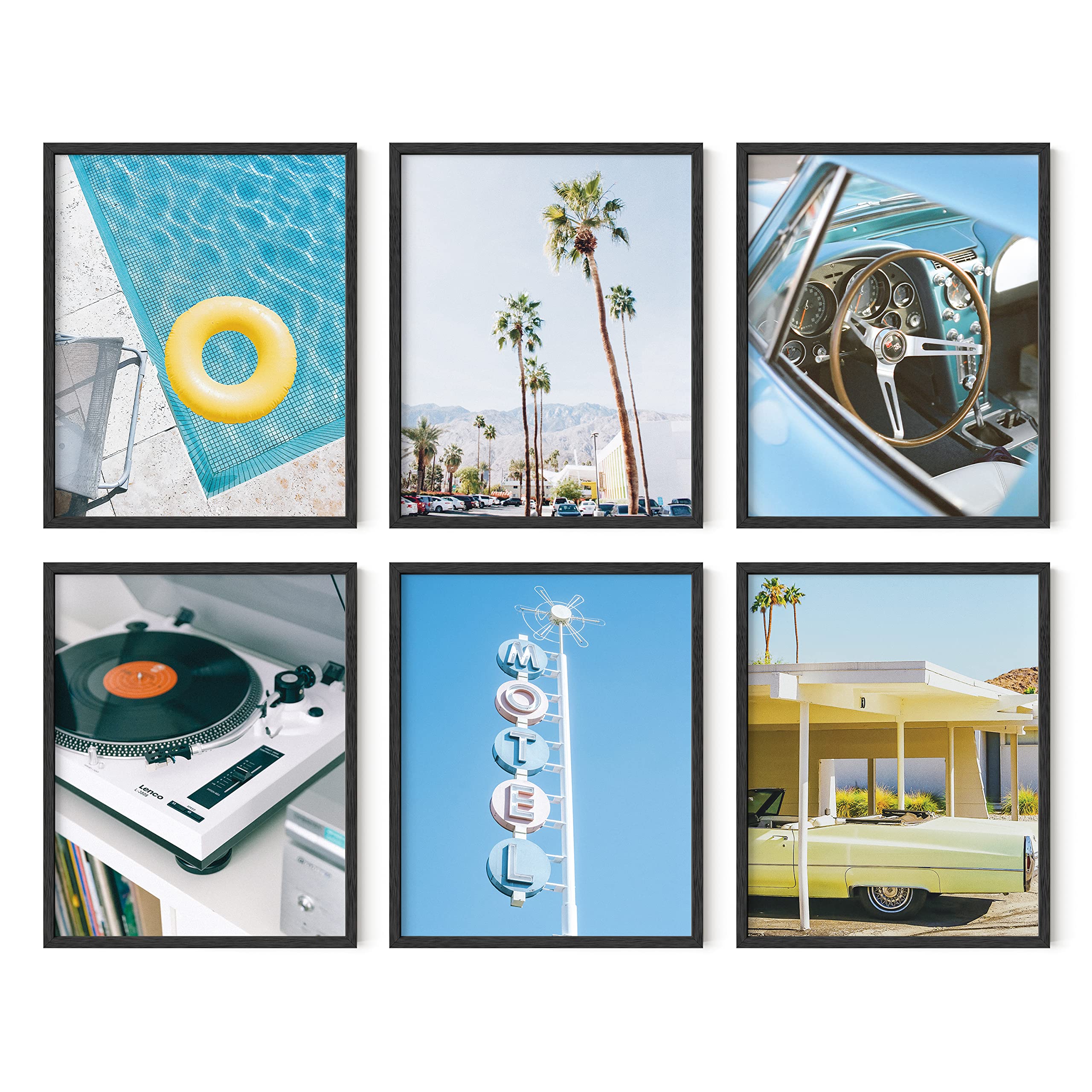 HAUS AND HUES Vintage Travel Posters Set - Beach Artwork For Walls, Seascape Posters, Vintage Tropical Posters and Prints, Wall 
