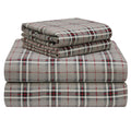 Pointehaven 180 Gsm Luxury 100% Soft Cotton Printed Flannel Sheet Set, Queen, Derby - Warm & Cozy - Pre-Shrunk -Deep Pockets - E