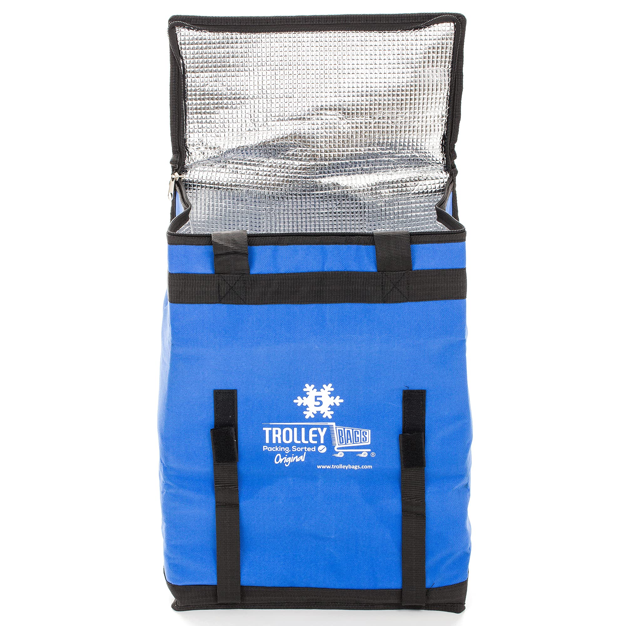 Trolley Bags – Stand Alone Or Add On Extra Bag For The Packing Sorted 4 Bag Cart System. Xtra Bag Clips On To Your Grocery Cart For Additional Storage Or Used As An Addon For The Reusable Cart Bags.