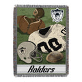 Northwest Nfl Las Vegas Raiders Unisex-Adult Woven Tapestry Throw Blanket, 48'' X 60'', Vintage