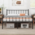 Diiyiv Queen Bed Frame-Classic Metal Platform Bed Frame,Mattress Foundation With Steel Slat Support,Under Foundation Storage,No Box Spring Needed, Easy Assembly, Queen Size