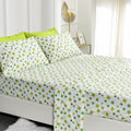 American Home Collection 6 Piece Print Bedding Sheets & Pillowcases Set Brushed Microfiber Wrinkle Free 14 Inches Deep Pocket Sh